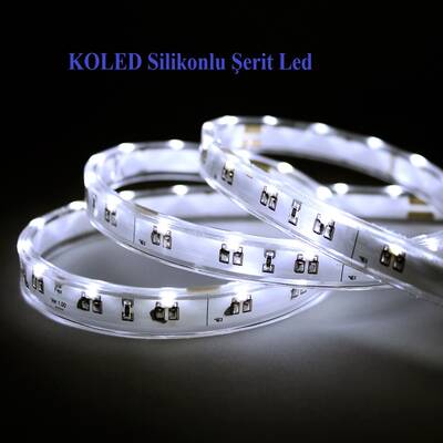KL-FE60-P0-5W-SLK, Koled, Şerit, Led,  Beyaz, Silkonlu, Dış mekan, 6500K, 60 led,  12V, 5W - 1