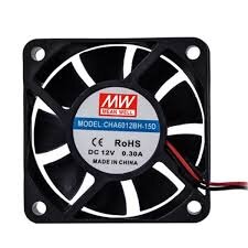 CHA6012BH-15D, Fan, 12V, 60*60*15mm Meanwell Fan