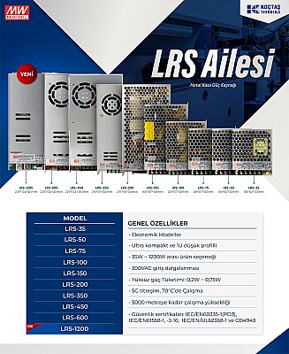 LRS-600-27, 27V 600W Güç Kaynağı Power Supply SMPS - 1