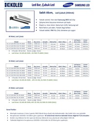 KL-LCC120-FR4-102L-V0-281B, Samsung  led Çubuk, Gün ışığı, 3000K, Led bar - 2