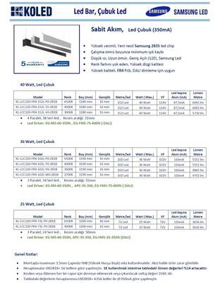 KL-LCC120-FR4-102L-V0-281B, Samsung  led Çubuk, Gün ışığı, 3000K, Led bar - 2