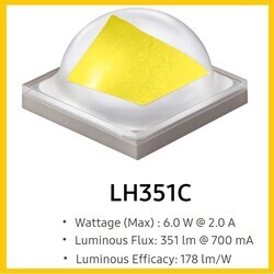 Samsung Power Led, Tedaş onaylı, Cadde ve Sokak armatürleri için, LH351C, 4000K, 1~6W, 3535 70CRI - 5