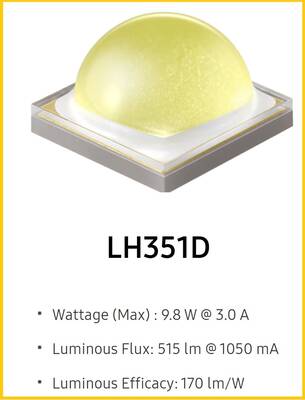 Samsung Power led -3535, Naturel Beyaz, Yüksek Lümen, LH351D, 4000K,  1~10W-3535-70CRI - 2