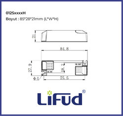 LF-012S0250H, 12W, Kompak, küçük, Led Driver 250mA, 30~40Vdc Ekonomik Seri - 2