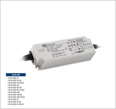 XLN-60-12-DA2 Dali2 dim 12V 5 A Led driver, Trafo IP67 led sürücü, Şerit Led DALI Dimleme - 1