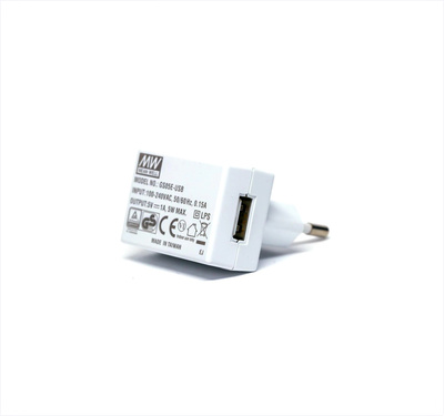GS05E-USB Meanwell 05Vdc 1.0Amp PrizTip-USB A Tipi - 1