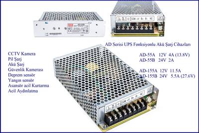 AD-55B, 24V, UPS Fonksiyonlu, Akü Şarj, Battery Charger - 4