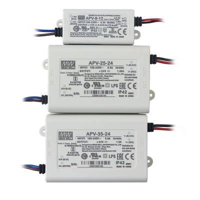 APV-16-24, Meanwell, 24V,  Led  driver, Güç kaynakları,  IP42,  Ekonmik Seri - 3