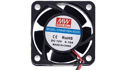 CHA4012BH-10B, Fan, 12V, 40*40*10mm Meanwell Fan - 1