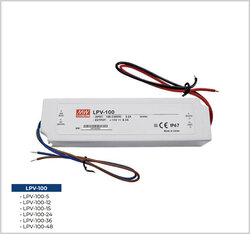 LPV-100-12, Meanwell, Güç Kaynağı, 12V, 8.5A, IP67. Plastik, ince, slim, power supply, Led, trafo
