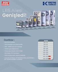LRS-1200-24, Power Supply, En Ekonomik Model, ince, 24V, Güç Kaynağı, 50A - 5
