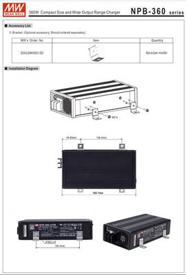 NPB-360-12-TB, Akü Şarj Cihazı, 12V, 20A, Battery Charger, 360W - 5