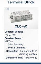 XLC-40-H-DA2, DALI2 Dimli 9-54V dc voltaj aralığında 600 -1400mA Sabit Akım Ayarlı Led Sürücü Trafo, NFC Led driver - 2