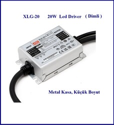 XLG-20-H, Metal Kasa, Sabit akım, led driver, IP67, Dış mekan, 700mA - 2