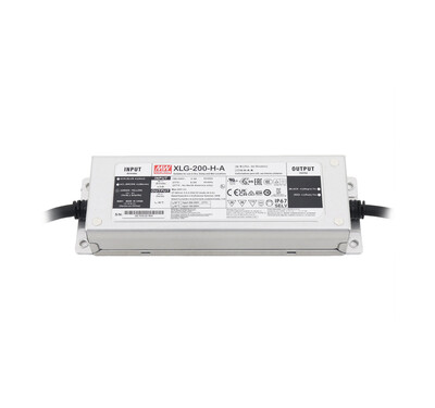 XLG-200-H-A Meanwell 27~56Vdc,3500~5550mA Constant Power,+ADJ., Led Driver - 1
