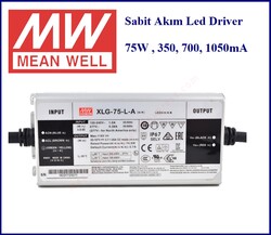 XLG-75-L-AB, Meanwell, Dimli, Led driver, 53~107Vdc, 700~1050mA, Sabit akım, - 2