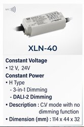 XLN-40-H-DA2, Dali2 Trafo NFC Programlı, Akım ayarlı 40W 600mA-1400mA IP67 Dış mekan, led sürücü - 2