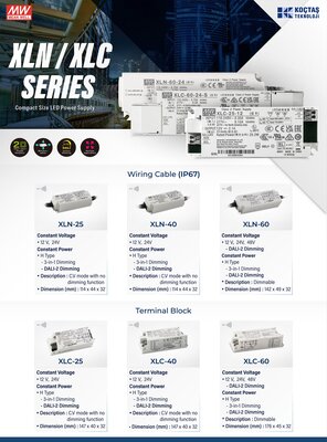 XLN-40-H-DA2, Dali2 Trafo NFC Programlı, Akım ayarlı 40W 600mA-1400mA IP67 Dış mekan, led sürücü - 3