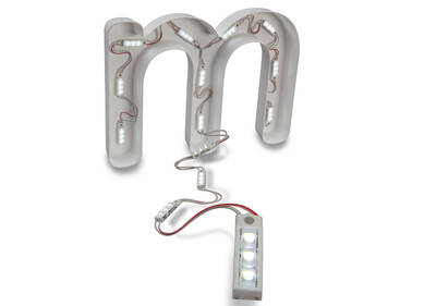 KL-M-C2835-160D-40K, Samsung 3'lü Modül led, Naturel, beyaz, 4000K, 12V, Lightbox led - 4