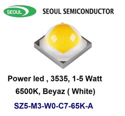 SZ5-M3-W0-C7-65K-H, 6500K Power led, Seoul Led, 3535, 2W, 700mA, 6500K, Soğuk Beyaz, cool white, Vicop,