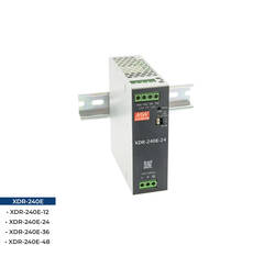 XDR-240E-24, Meanwell 240W AC/DC Ekonomik Ultra ince Endüstriyel Ray Montaj Güç Kaynağı